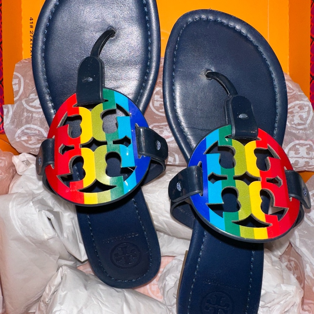 Tory Burch Patent Miller Sandal 7.5 EUC